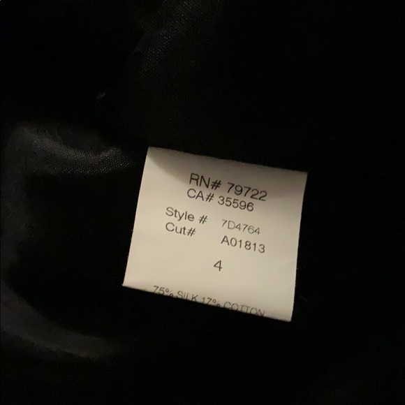 Poleci silver coat jacket size 4 Anthropologie womens silk cotton blend - Picture 16 of 16